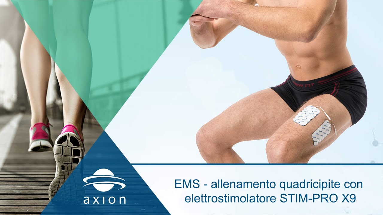 EMS - allenamento quadricipite con elettrostimolatore STIM-PRO X9
