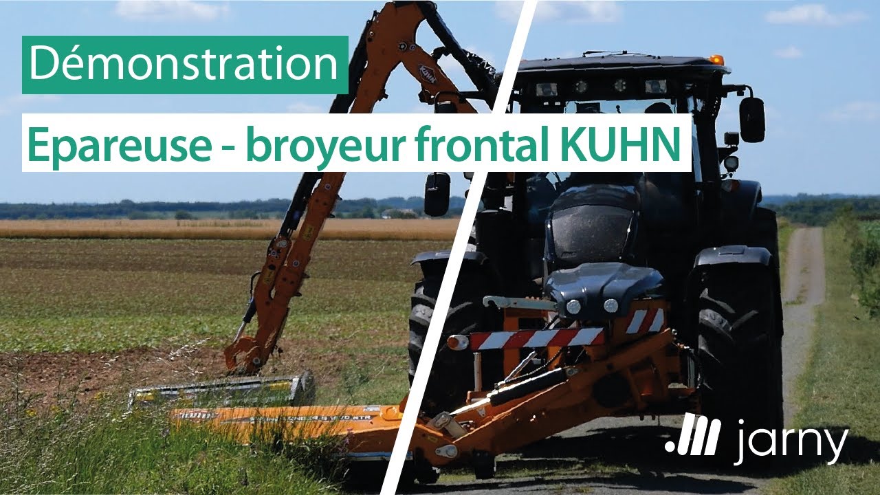 Démonstration épareuse et broyeur frontal Kuhn
