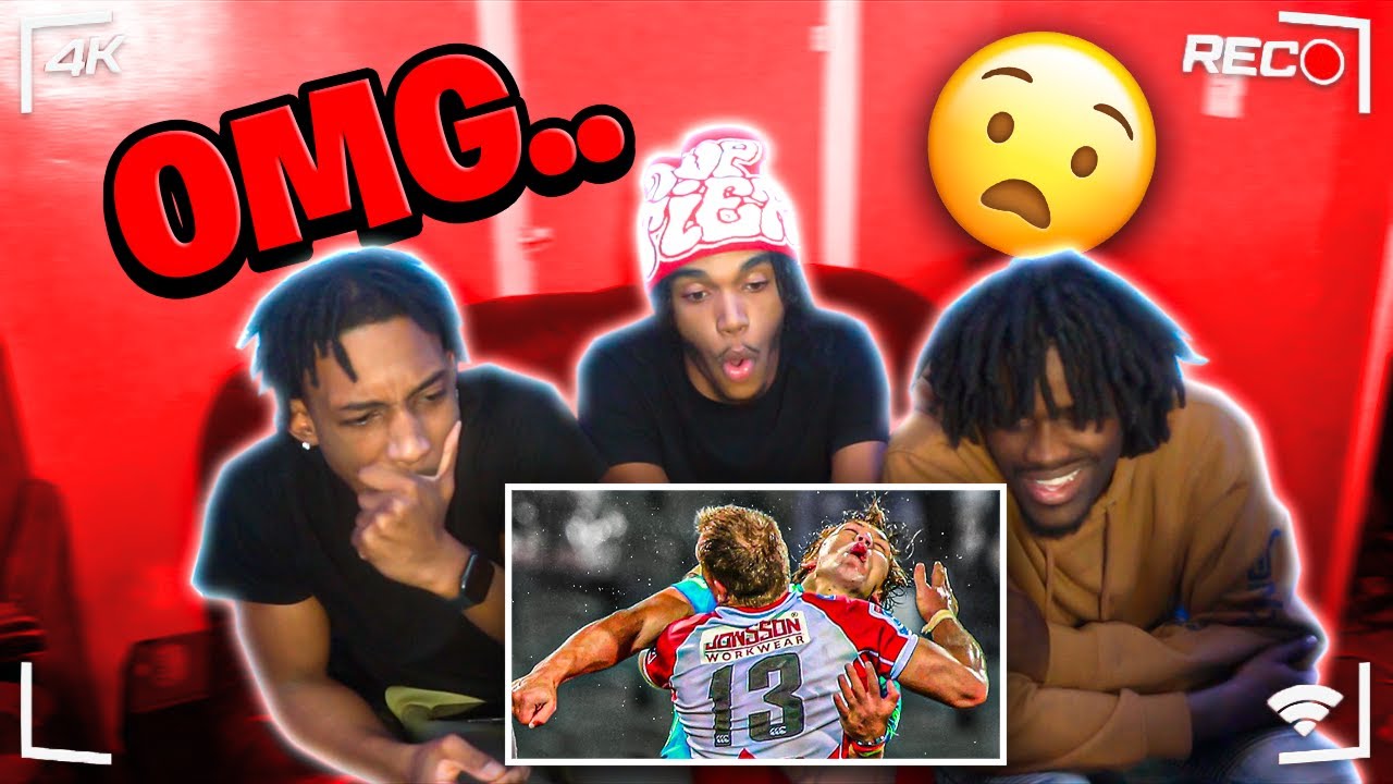 AMERICANS REACT TO SPINE SHATTERING RUGBY TACKLES | UNBELIEVABLE!