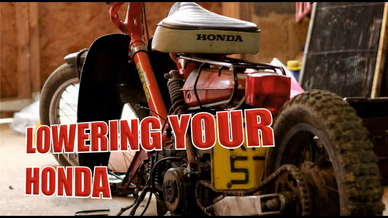 HONDA NC50 Gets Ruckus slammed style height mods and gear lever