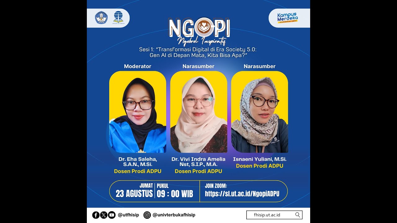 Ngopi Inspiratif  “Transformasi Digital di Era Society 5.0: Gen AI di Depan Mata, Kita Bisa Apa?”