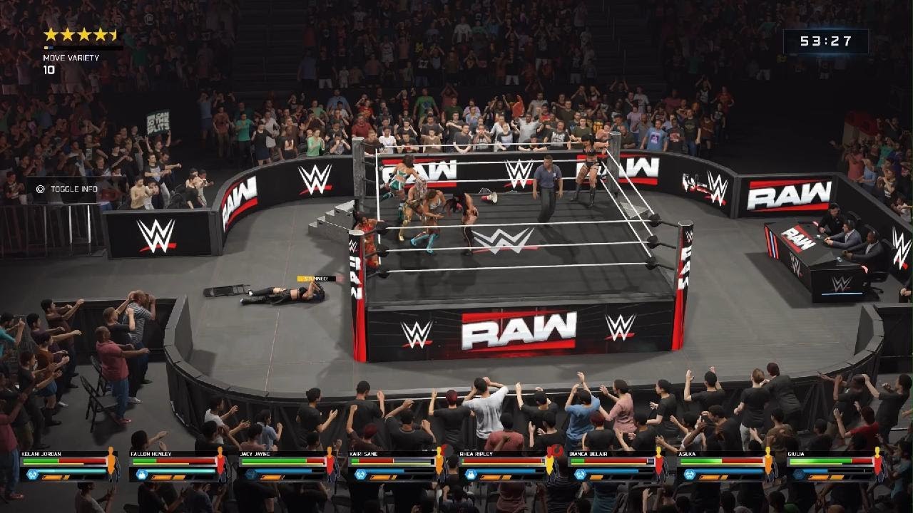 WWE 2K25_8 women elimination match pin or submission.
