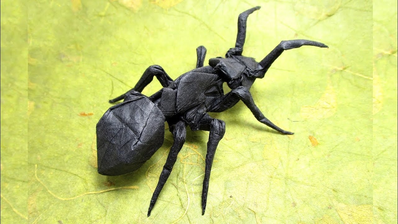 ORIGAMI ANT 2.0 TIME LAPSE (Satoshi Kamiya) 折り紙 アリ оригами  Ameise  Hormiga
