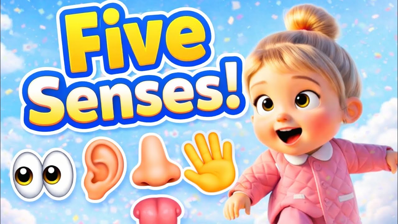 Five Senses Song for Kids 👀👂👃👅✋ Fun & Easy Learning for Preschoolers