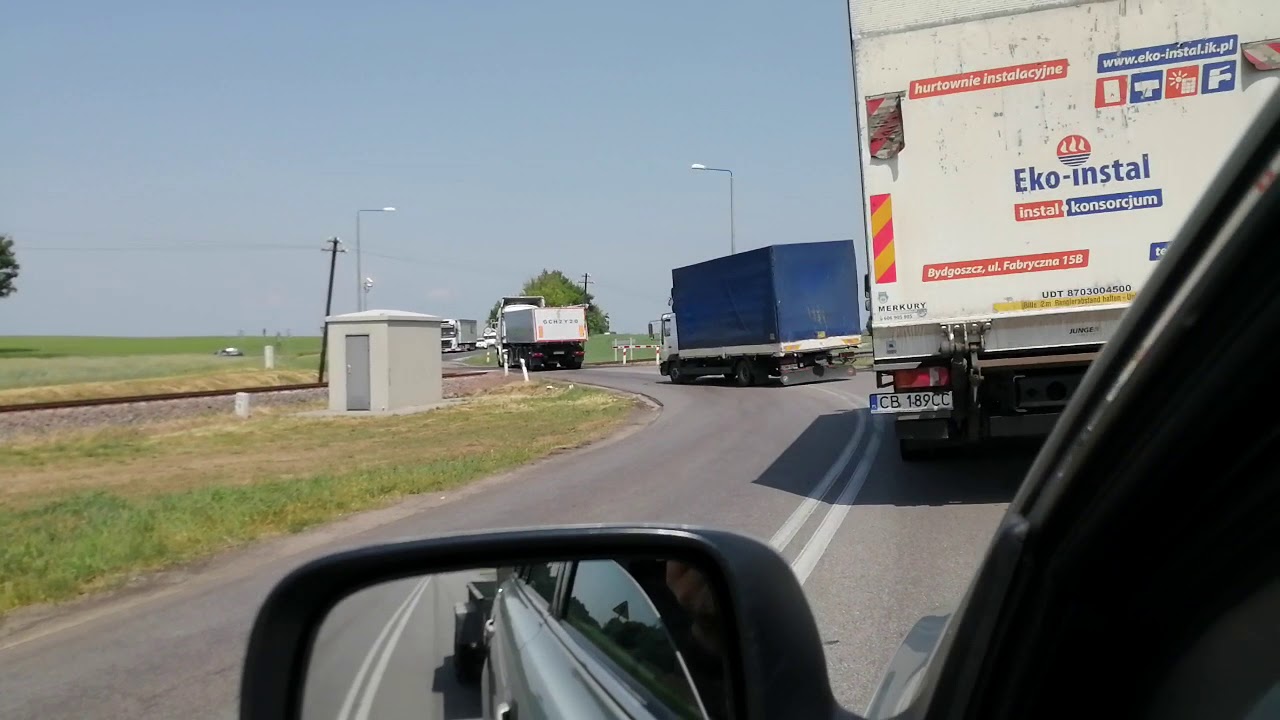 Brusy przejazd kolejowy.
