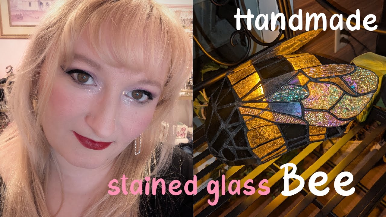 Reimagining Tradition: Crafting Bartholomew the Bumblebee Stained Glass Sculptural Lamp