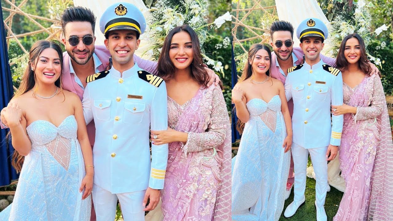 Aly Goni Shares Lovely Moments At Exgirlfriend Krishna Mukherjee Engagement Party With Jasmin Bhasin