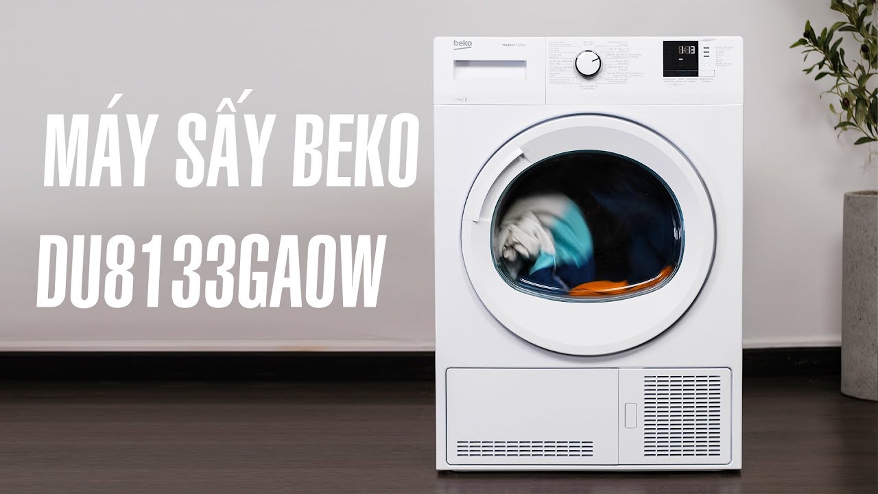 Trên tay máy sấy ngưng tụ Beko DU8133GA0W