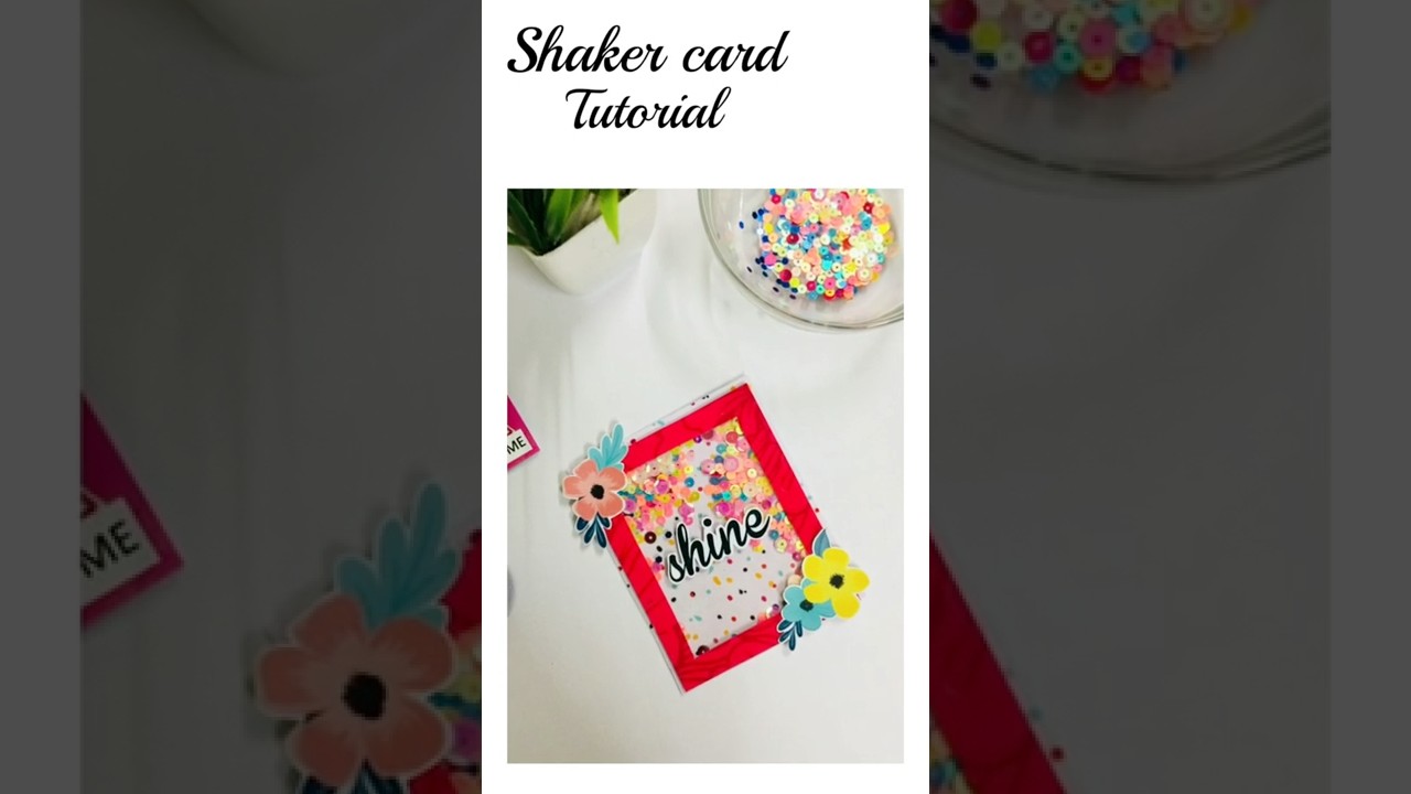 Diy shaker card | Mini Shaker Card | Shaker card ideas | Paper craft tutorial step by step