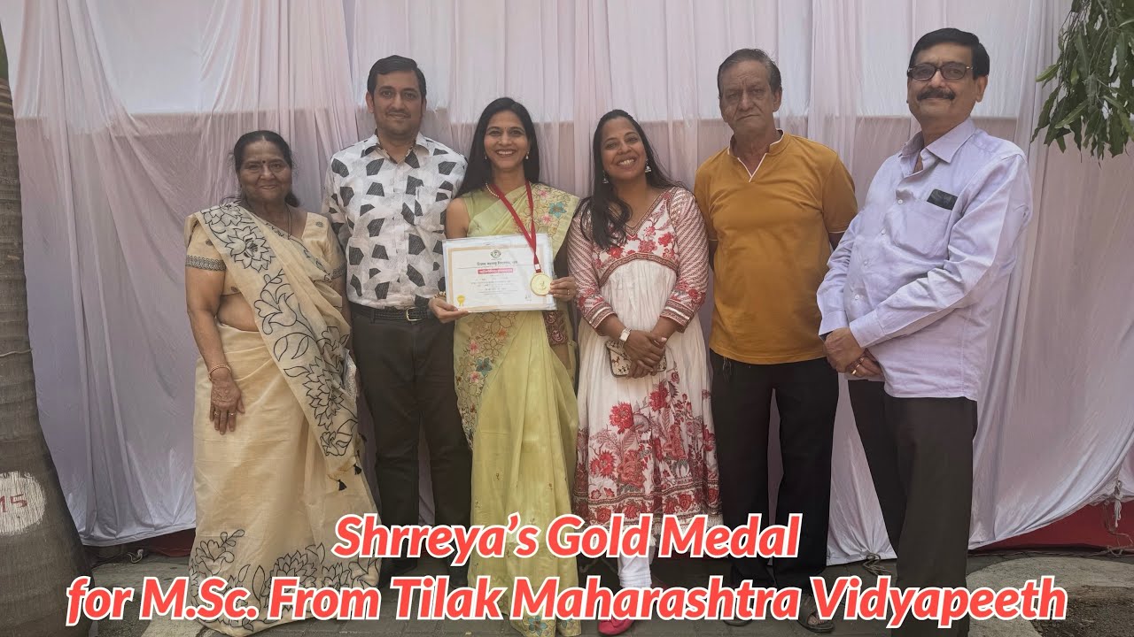 Shrreya’s Gold Medal for M.Sc from Tilak Maharashtra Vidhyapeeth | 14th March 2026