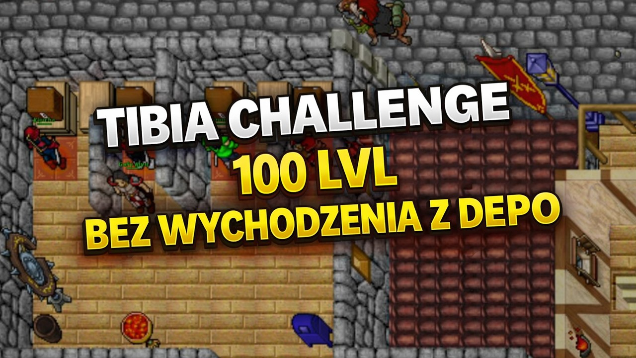 100 LVL BEZ WYCHODZENIA Z DEPO? | TIBIA challenge i NEWS