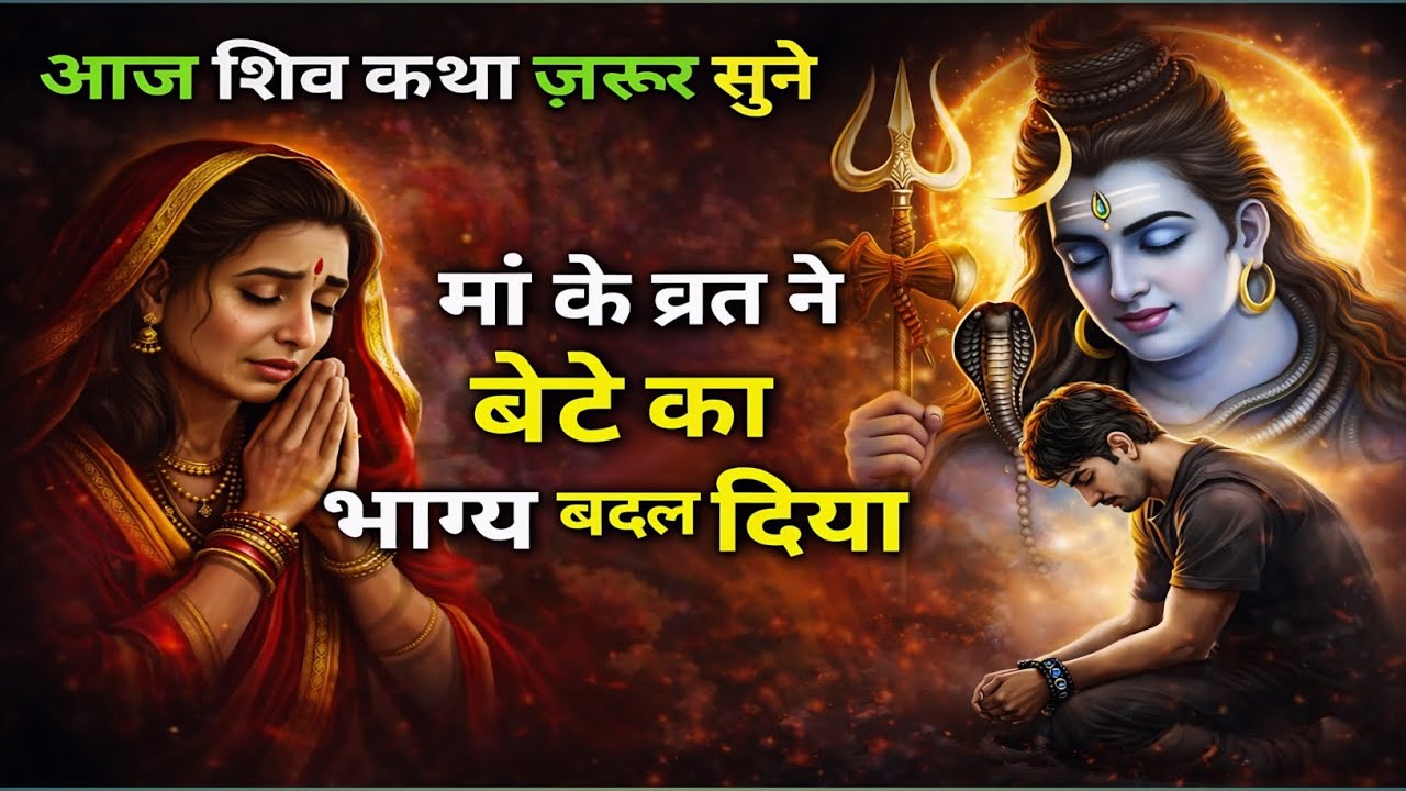 आज शिव कथा ज़रूर सुने | एक मां के व्रत ने बेटे का भाग्य बदल दिया | Shiv Katha 