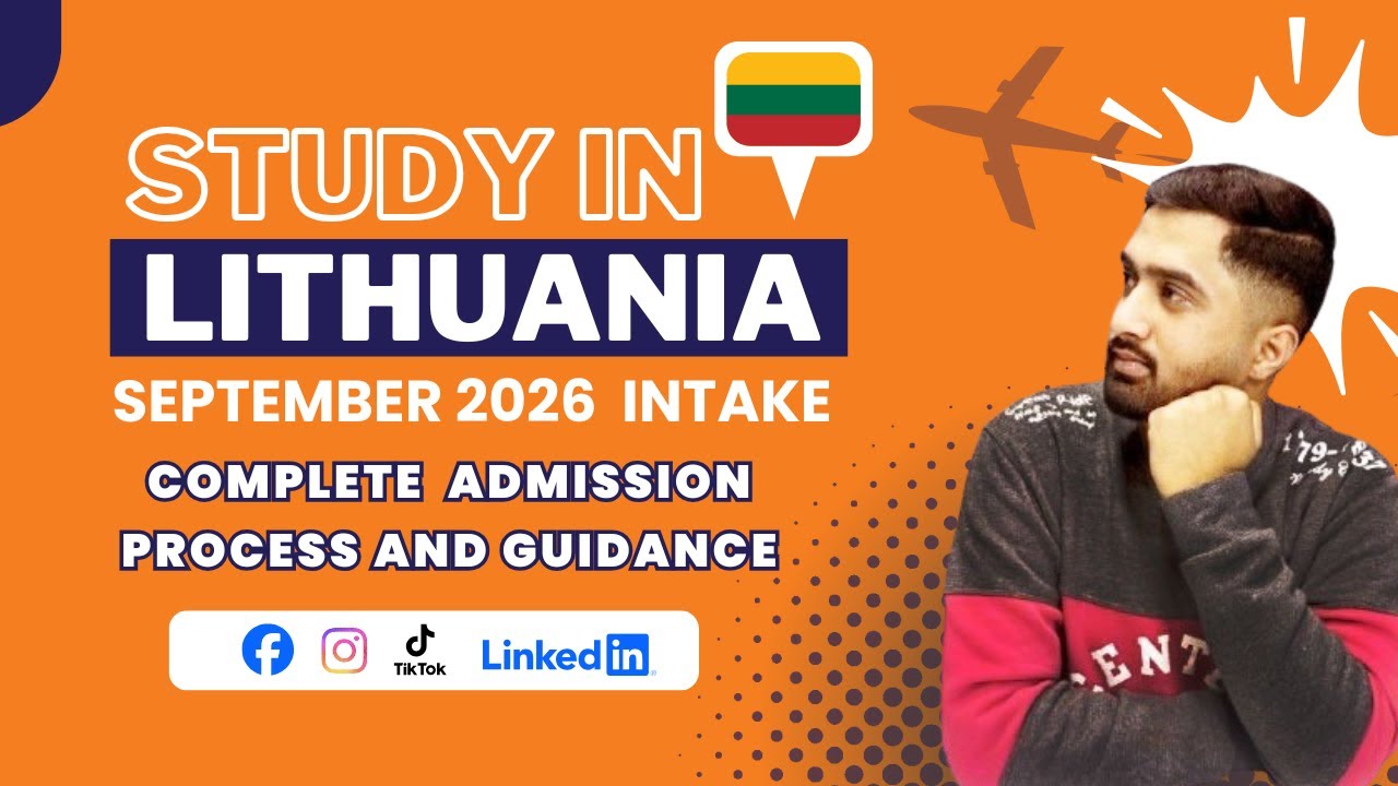 🎓 Lithuania Study Visa 2026 | 📅 September Intake | 📝 Step-by-Step Admission Guide ✈️