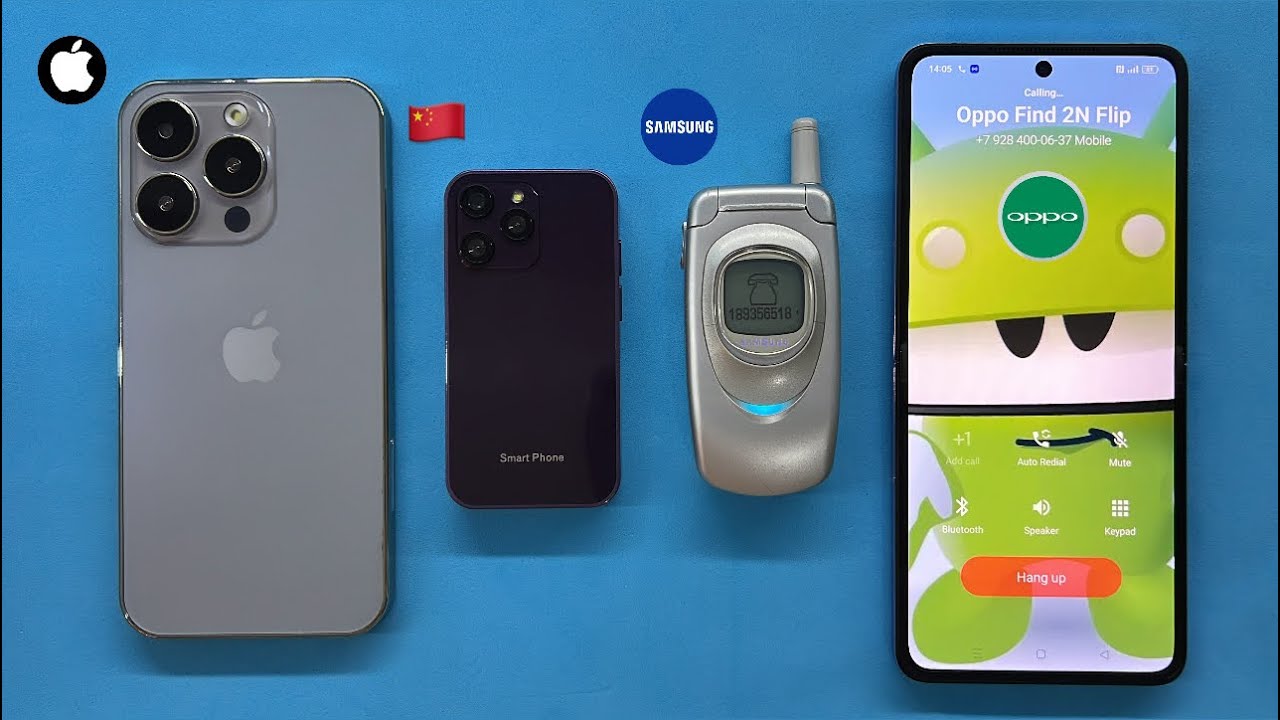 Samsung A800 + XS15🇨🇳 + i15Pro + Oppo Find N2 Flip Incoming Outgoing Calls