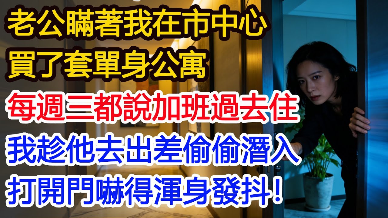 老公瞞著我在市中心買了套單身公寓每週三都說加班過去住我趁他去出差偷偷潛入打開門嚇得渾身發抖！#為人處世 #正能量 #故事分享 #生活經驗 #情感