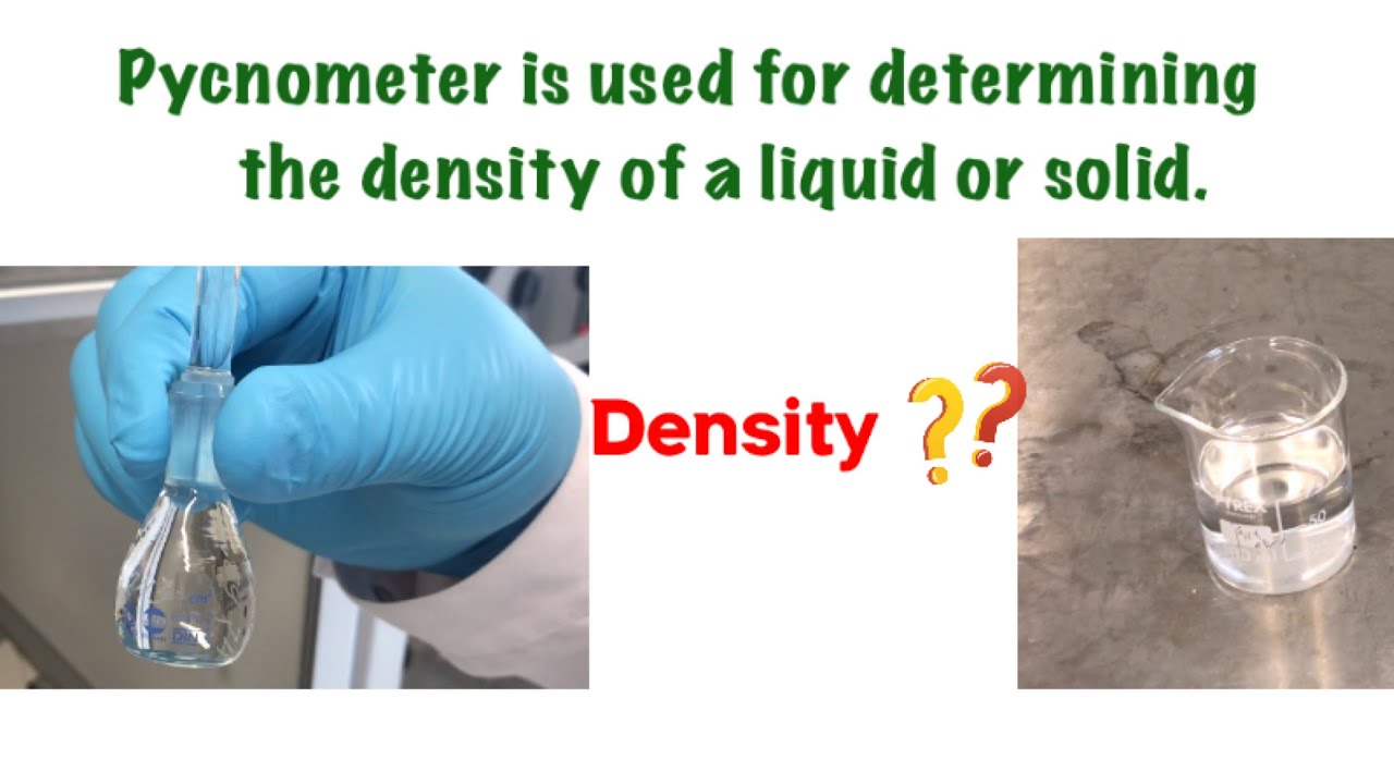 Determining density of ethanol by pycnometer in lab with calculation.
