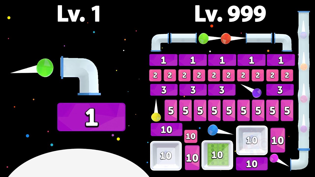BALL TUBES 3D - Free Idle Clicker Mobile Games