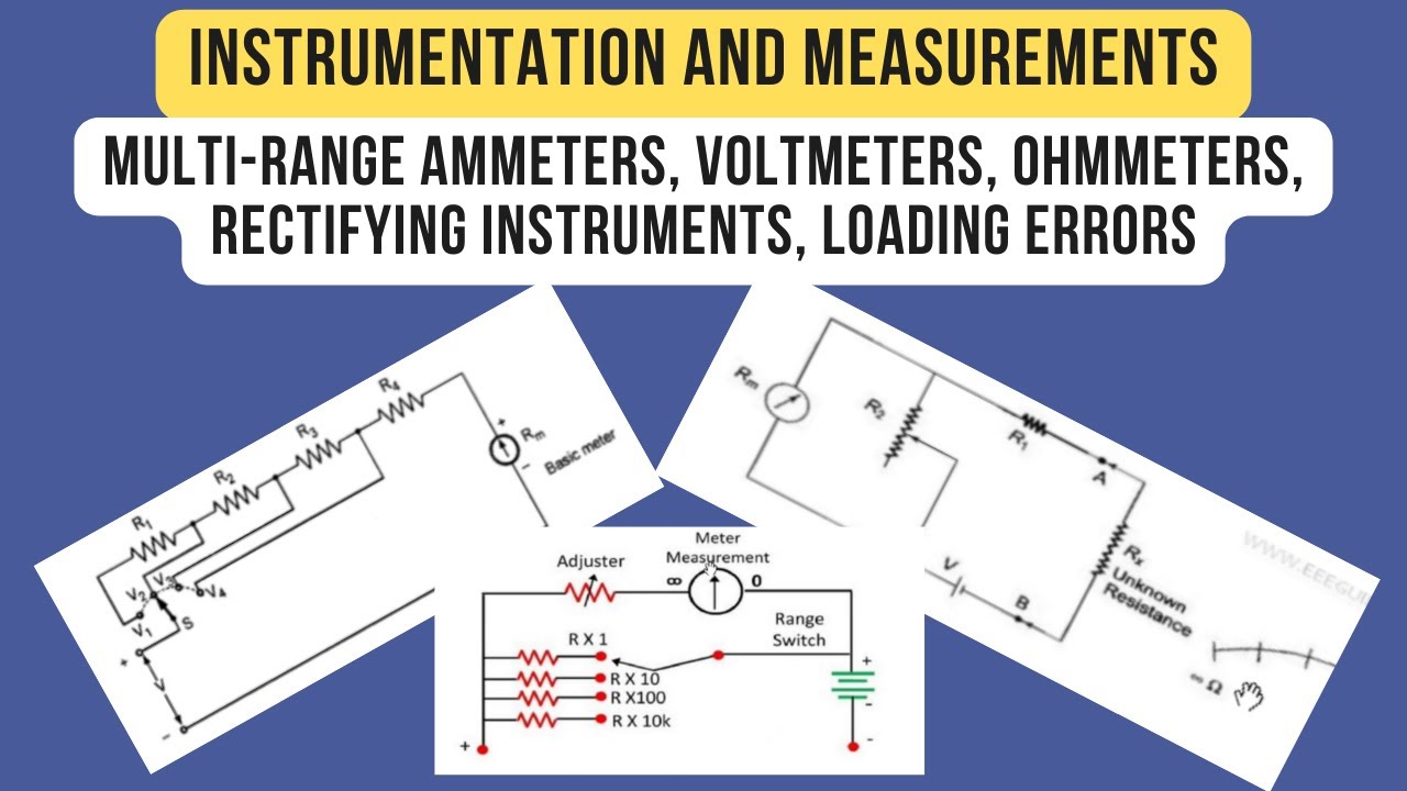 Multi-Range Ammeters, Voltmeters, Ohmmeters, Rectifying Instruments, Loading Errors and Calculations