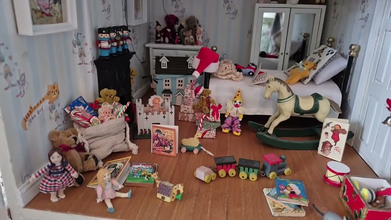 The dressing of JB's Christmas Dollhouse