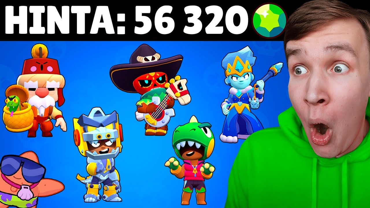 Mun kaikki Brawl Stars skinit 5.5 vuoden jälkeen