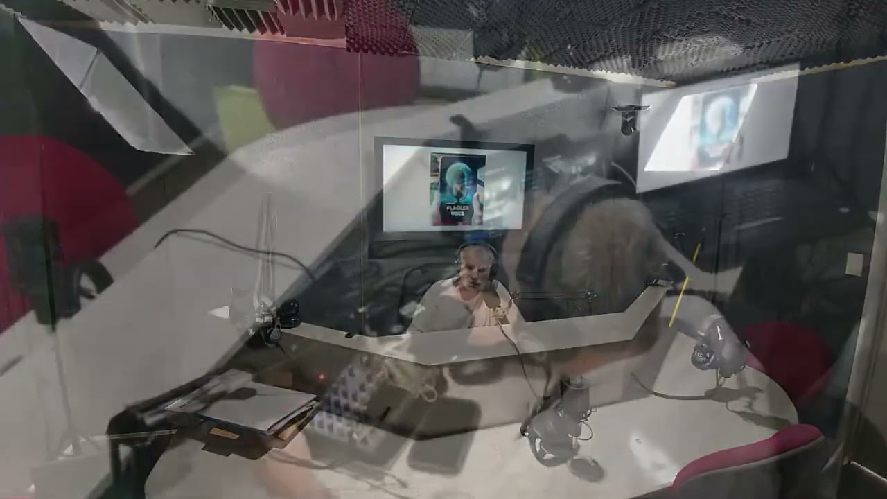What the Flagler Voice podcast studio looks like.