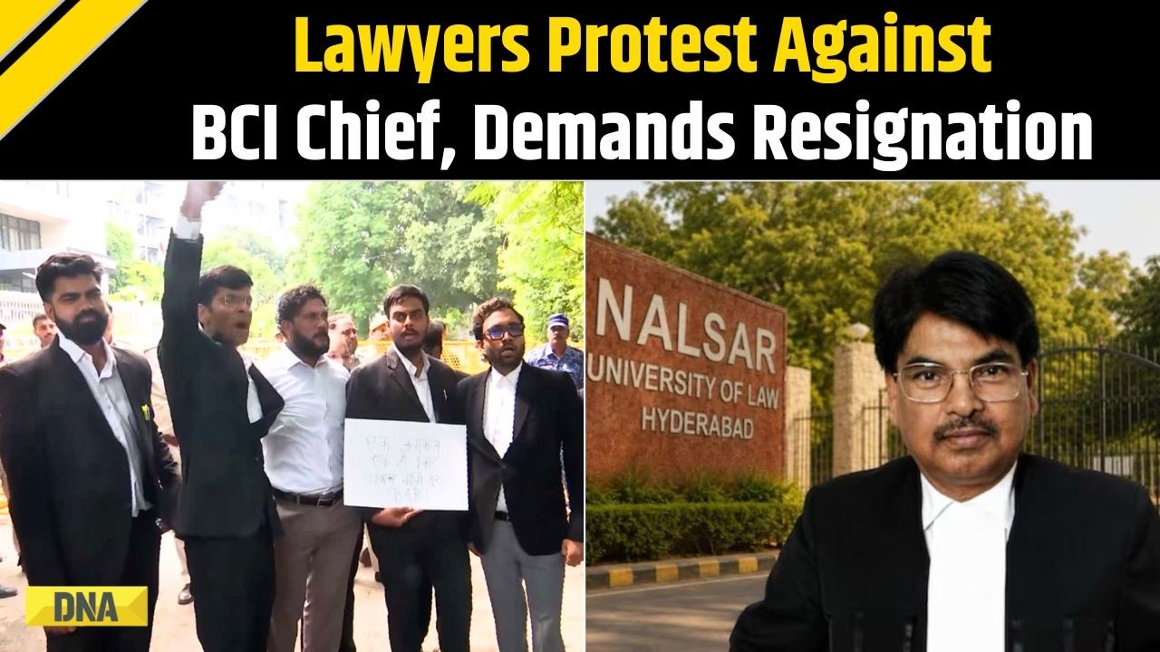 NALSAR Controversy: AIYAA Protest Against BCI Chairman Manan Mishra, CJP Backs Resignation Demand