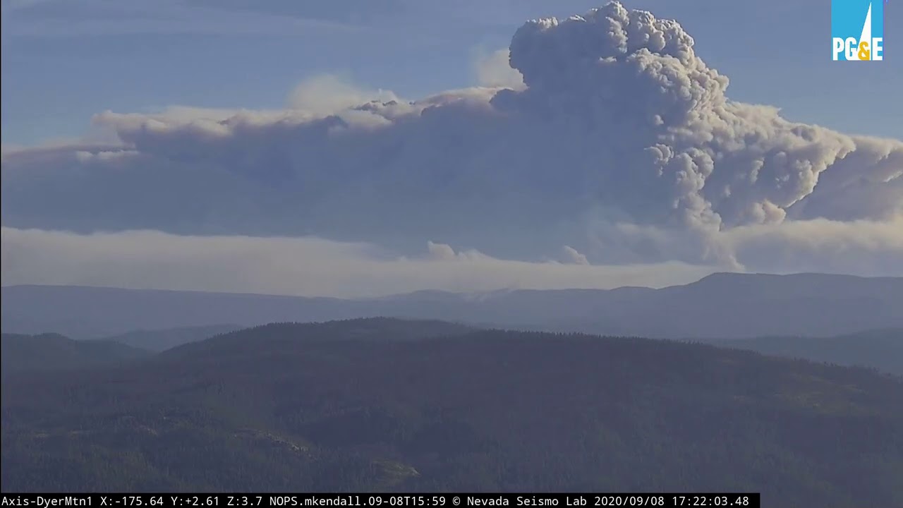 Alternative View: Historic run of the Claremont-Bear (North Complex) Fire into Oroville from Dyer 1
