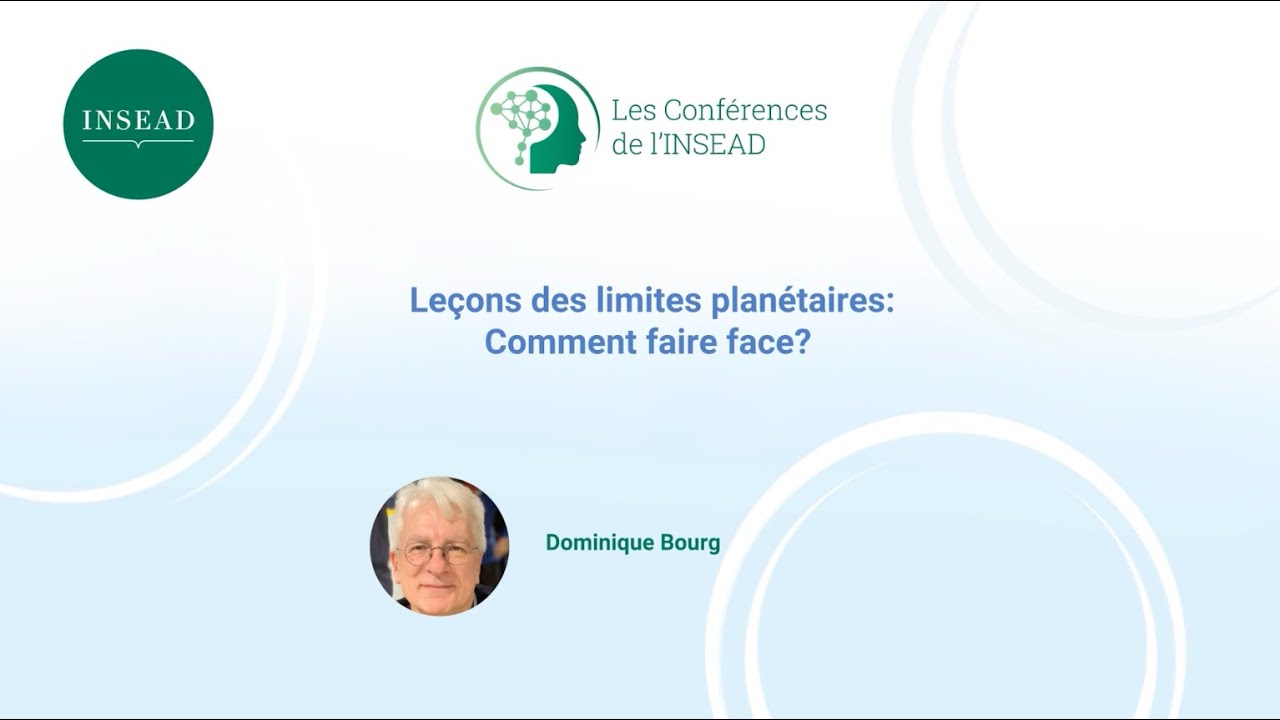 Conférence de l'INSEAD, 27/11/2025