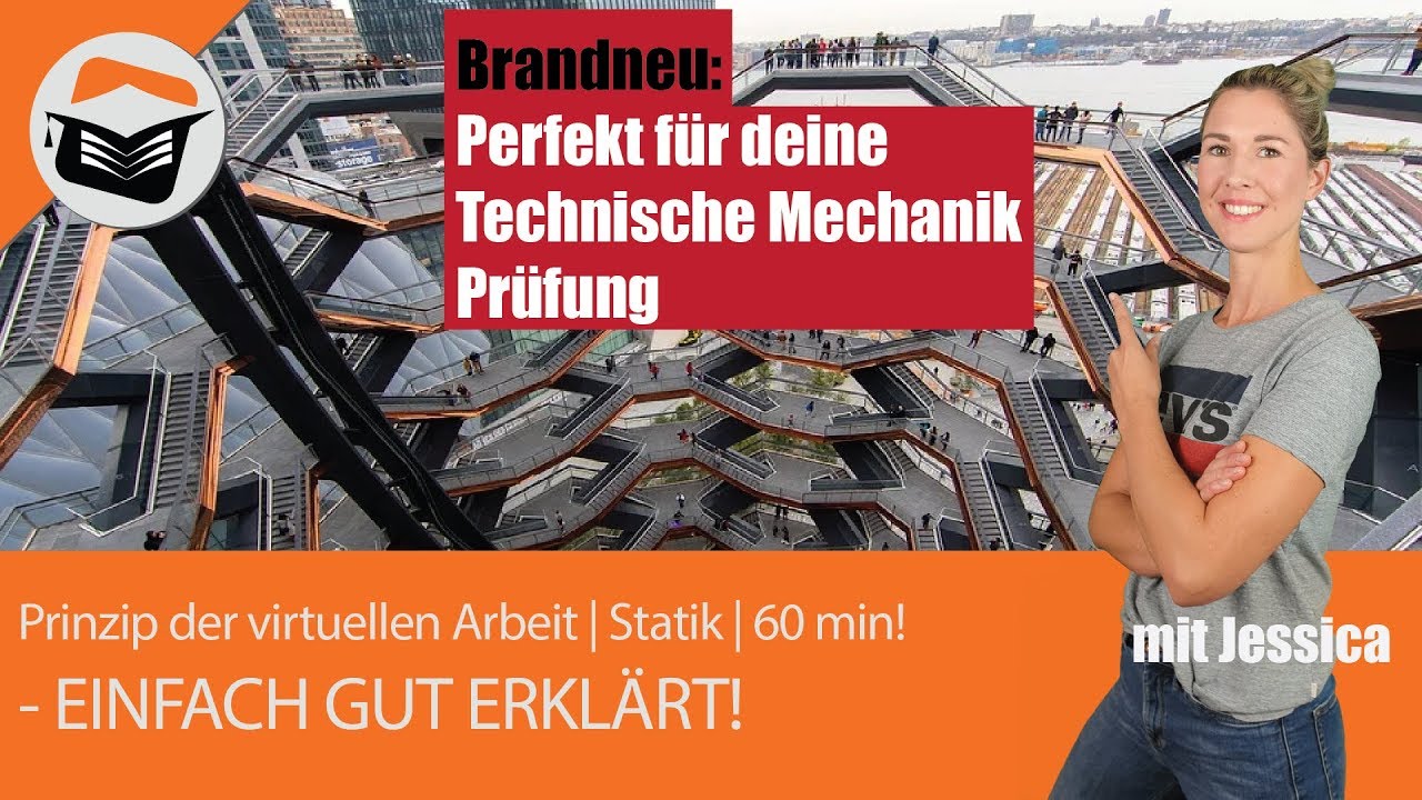 Prinzip der virtuellen Arbeit | Berechnen | Beispiel Einfach erklärt mit Jessica (60 min)