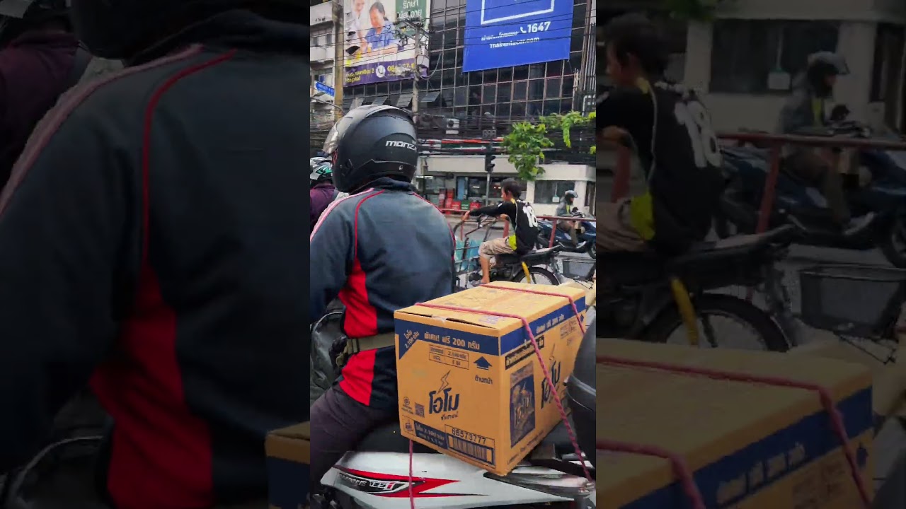 曼谷的狗兒也搭嘟嘟車😆 // Dog rides tuktuk in Bangkok // 泰國旅遊生活 - Thailand #shorts #joecoolfun