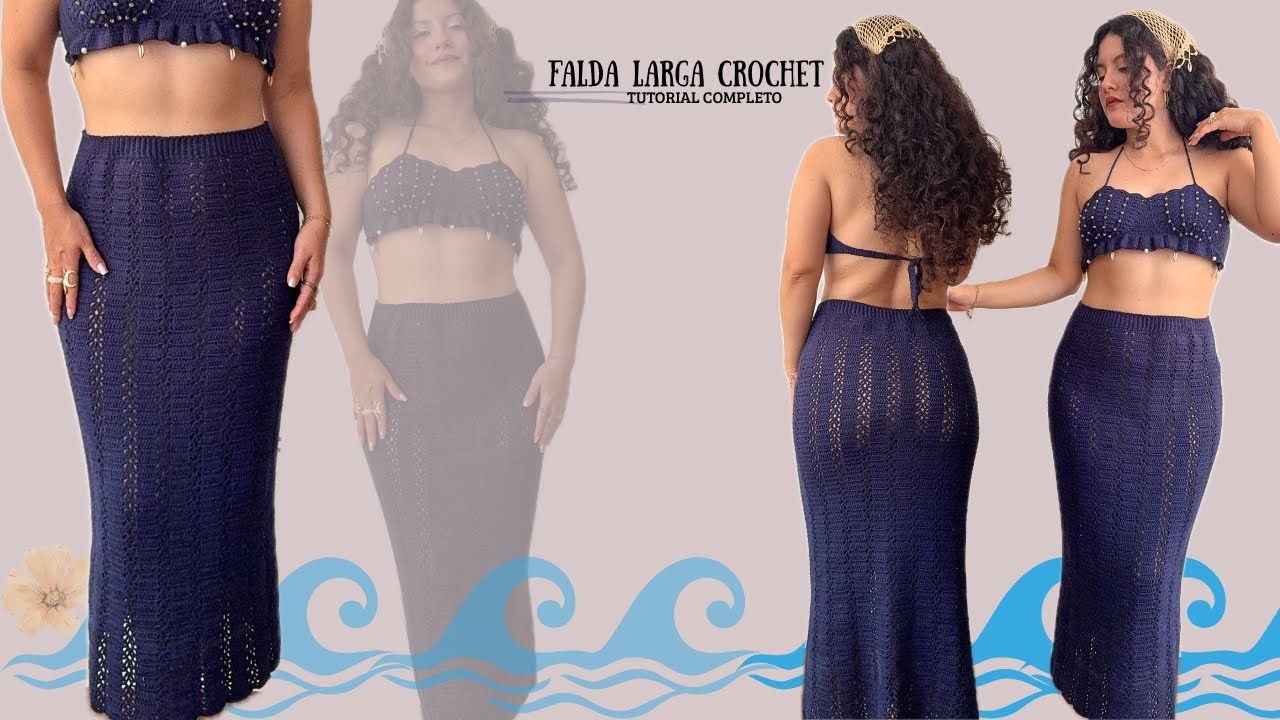 FALDA LARGA VERANO CROCHET ☀️ | Tutorial completo