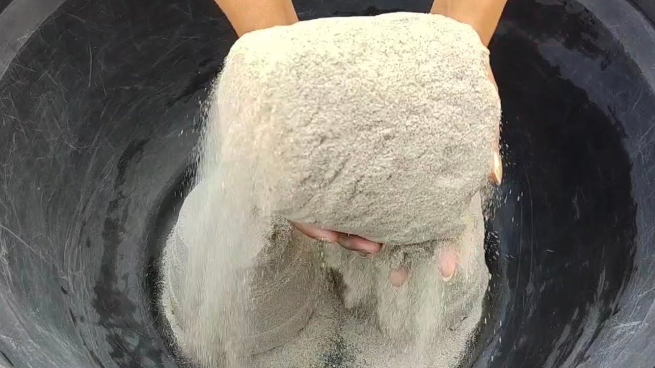 |ASMR| Most dustiest soft sand cement dry+water 💦crumbling |sleepaid| |satisfying video|