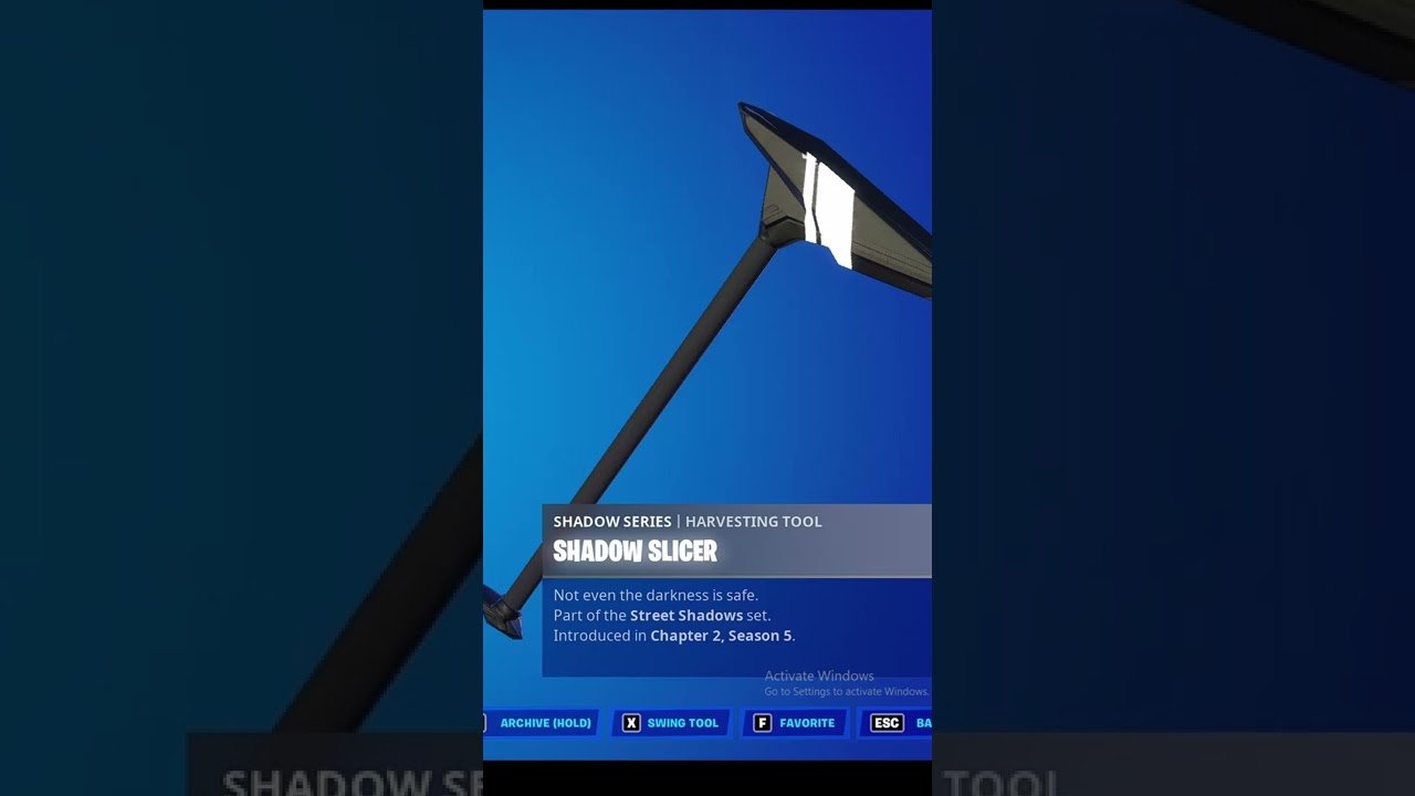 Fortnite Shadow Slicer pickaxe