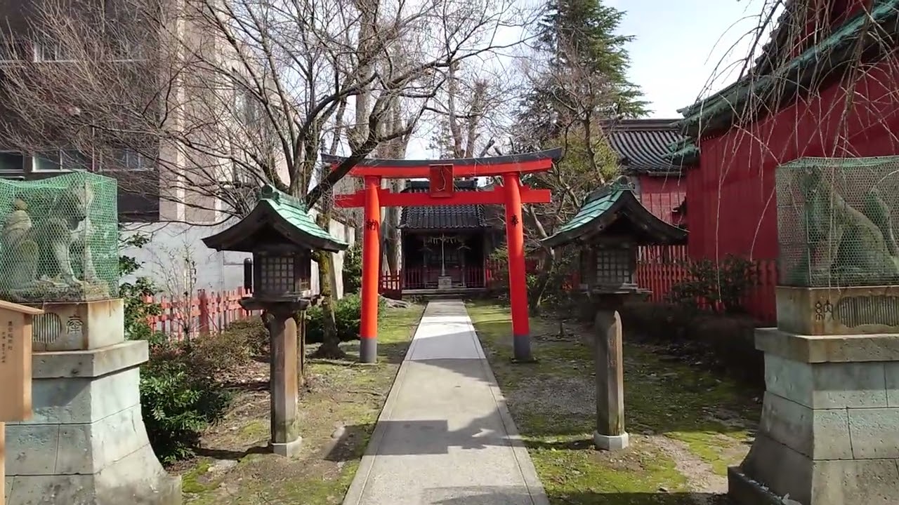 260302 尾崎神社(金沢東照宮)⛩️その２境内全景 (冬場は覆いが掛かっています)😅