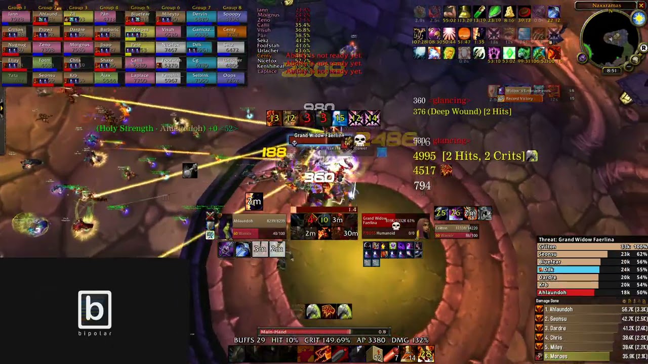 Rank 1 Fury Warrior Grand Widow Faerlina (2,902.2 DPS)
