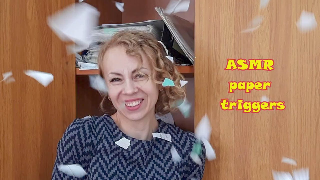 ASMR  АСМР tear up paper, рвем бумагу, documents, newspapers. 종이,문서,신문을 찢어
