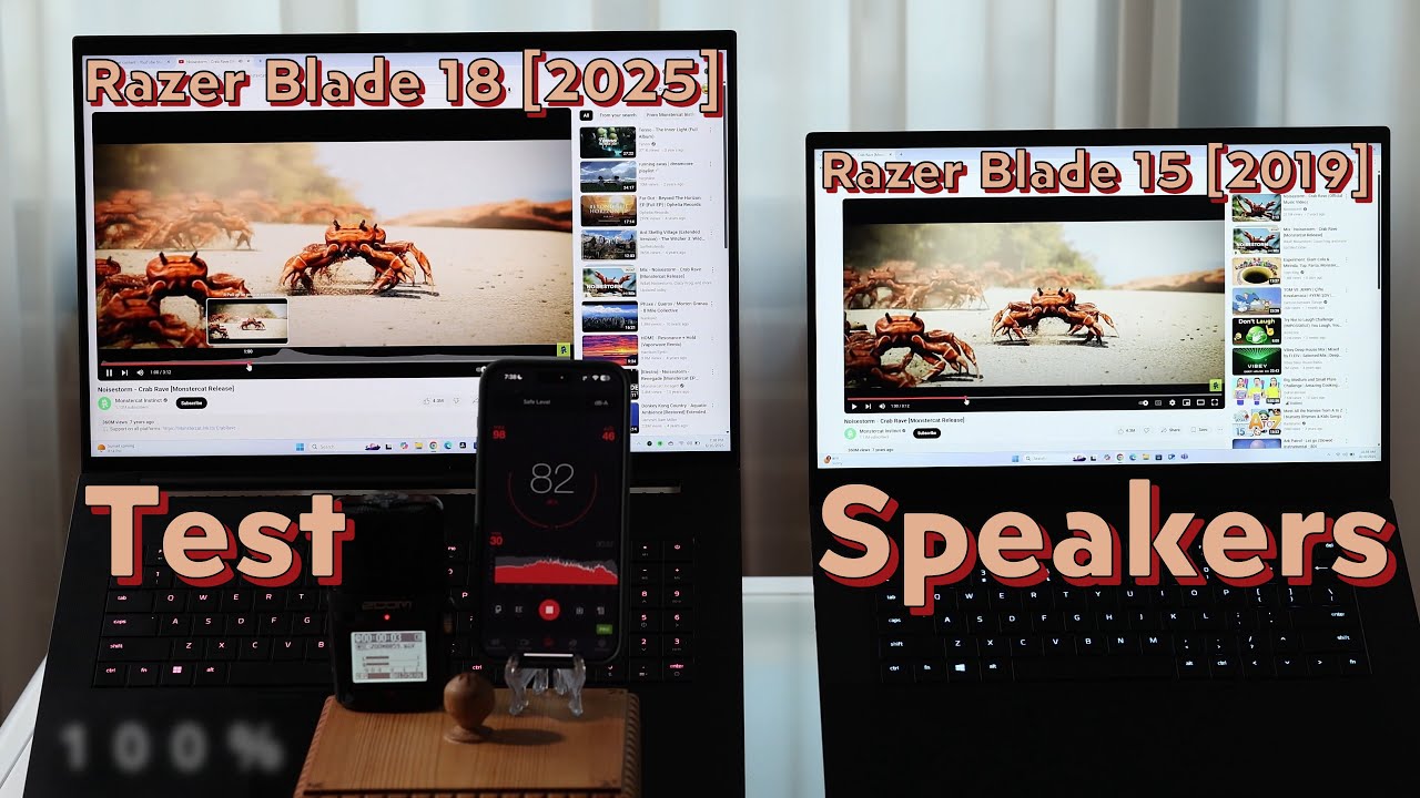 Razer Blade 18 [2025] Speaker test and RB 152019 comparison