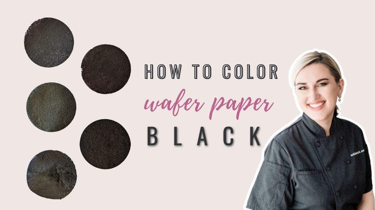 5 ways to color wafer paper black without edible printer for cake decorating