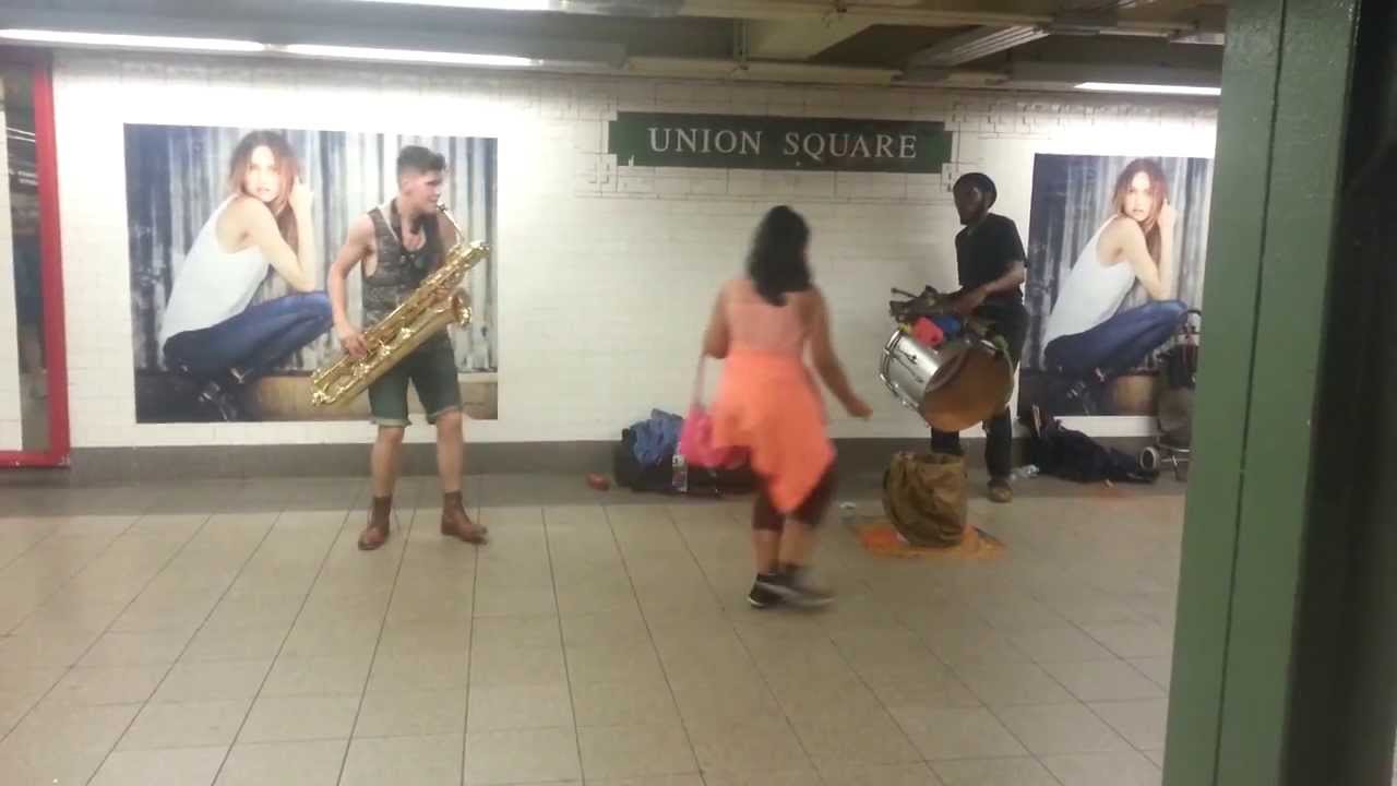 Subway sax -Too Many Zooz - August 2013 - Good audio
