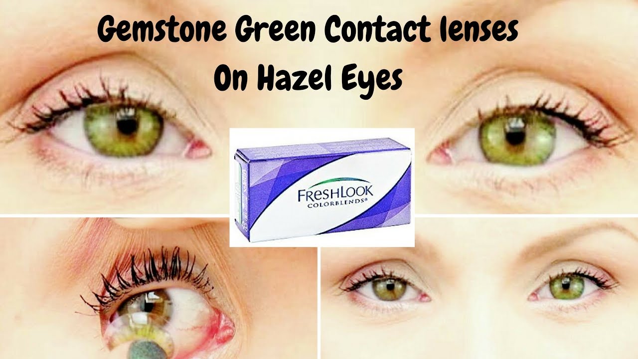Fresh Look Colorblends Contact Lenses In Gemstone Green (On Hazel Eyes)