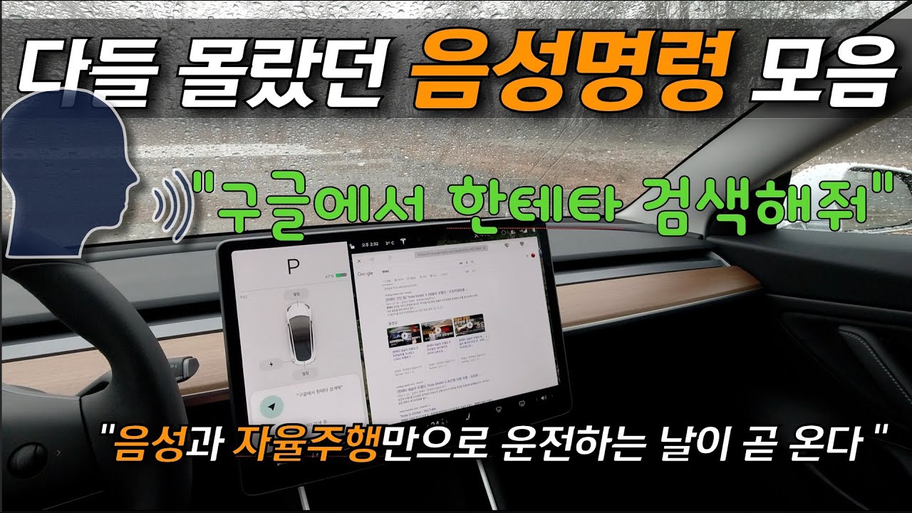 활용도 높은 음성명령 모음 / 풀화면 브라우징 팁 [한테타 테슬라 모델3 모델S Model3 Model S Model X]
