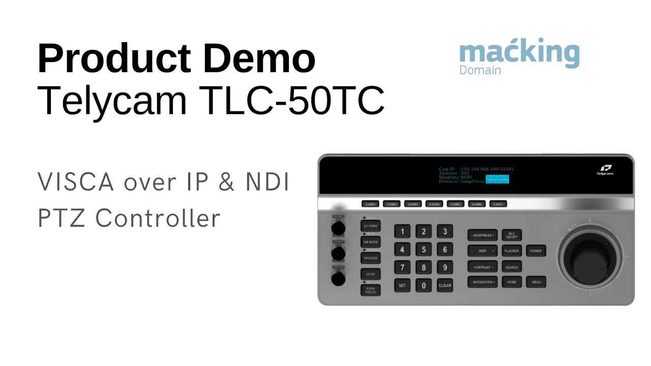 Telycam IP-Based PTZ Controller TLC-50TC (NDI) Demo | Macking Domain Malaysia