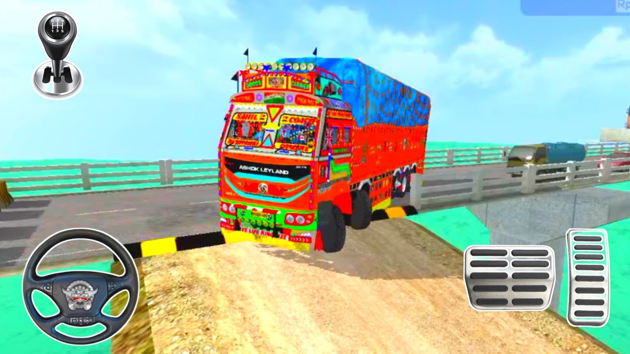 💥Ashok Leyland Truck Off Road Driving on Speed Breaker Map | BUSSID