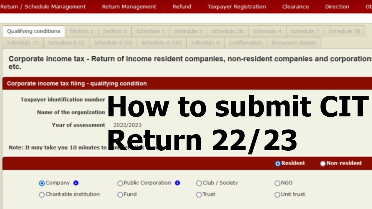 CIT Return 2022-2023 / How to fill Corporate Income Tax Return 22-23 | SL TAX SOLUTION
