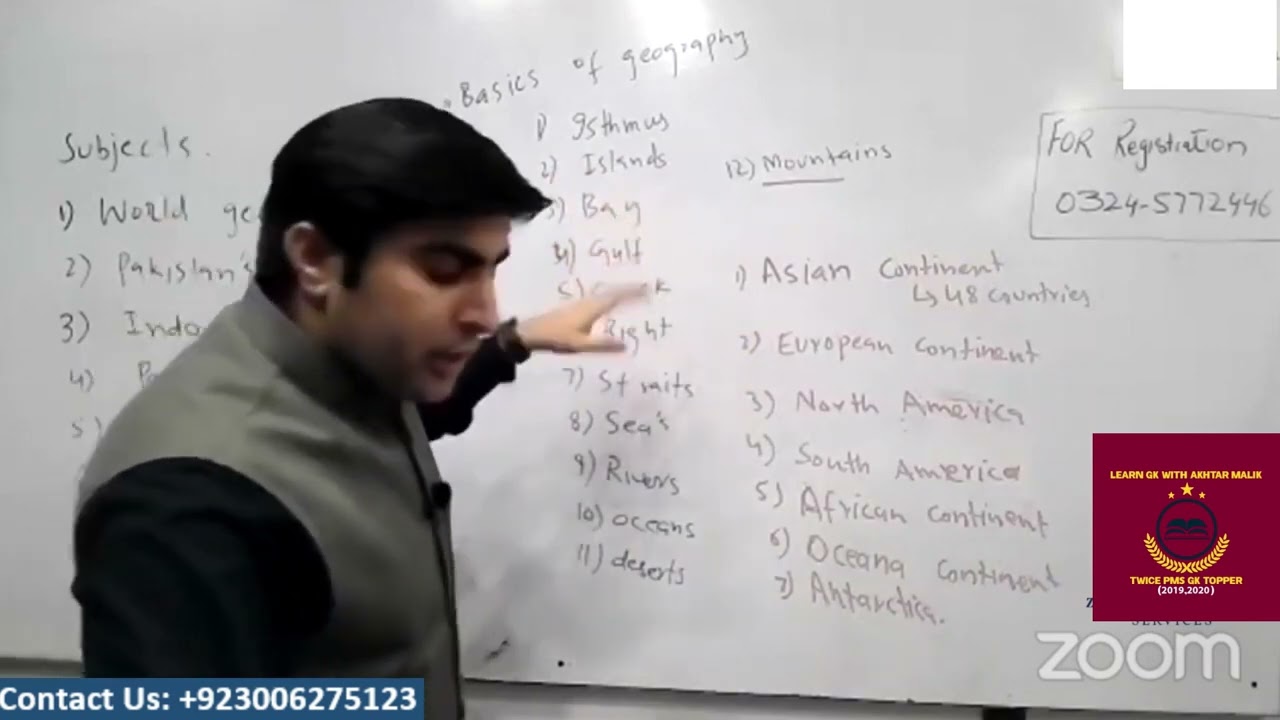 FREE WEBINAR OF GENERAL KNOWLEDGE BY AC AKHTAR MALIK PMS 2020TWICE GK TOPPER 2019 & 2020