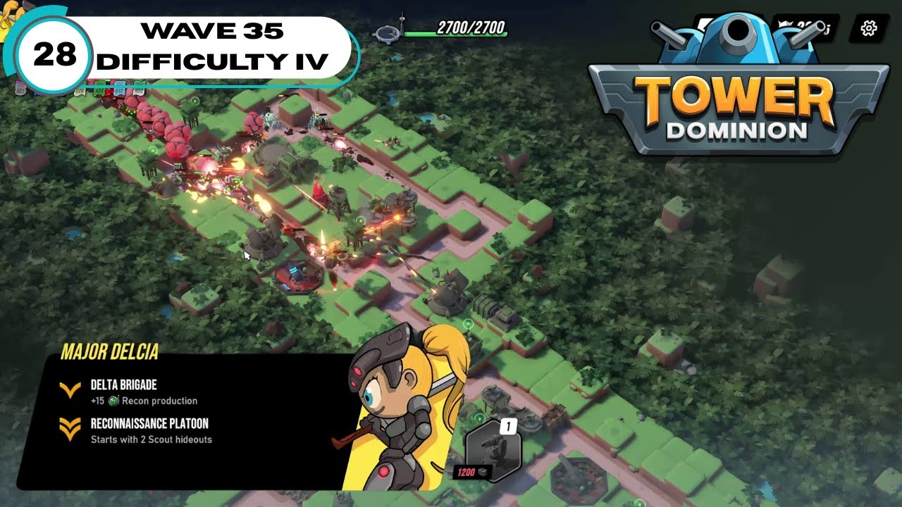Tower Dominion with Major Delcia | Difficulty 4 Wave 35 / No Commentary