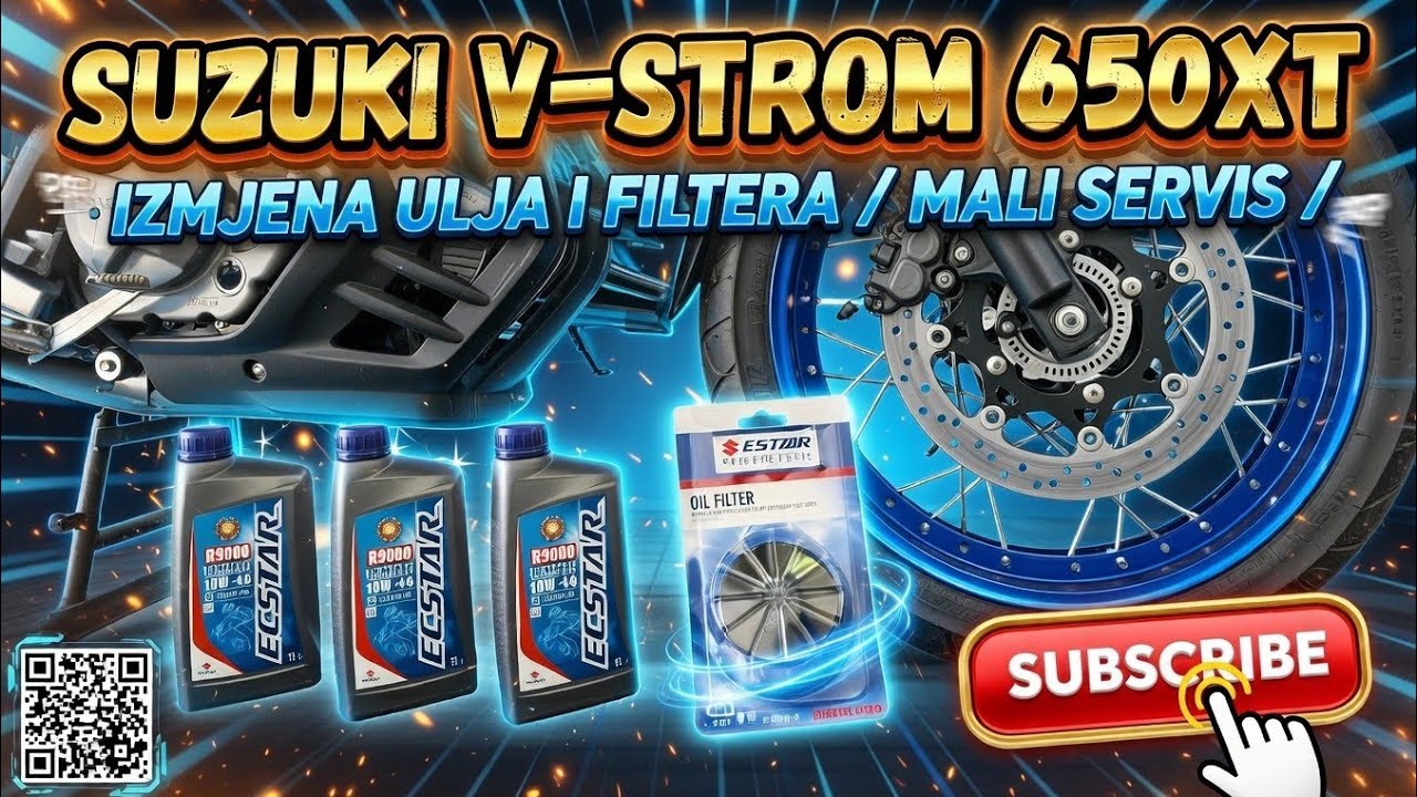 Suzuki V Strom 650 XT servis izmjene ulja i filtera / oil change tutorial