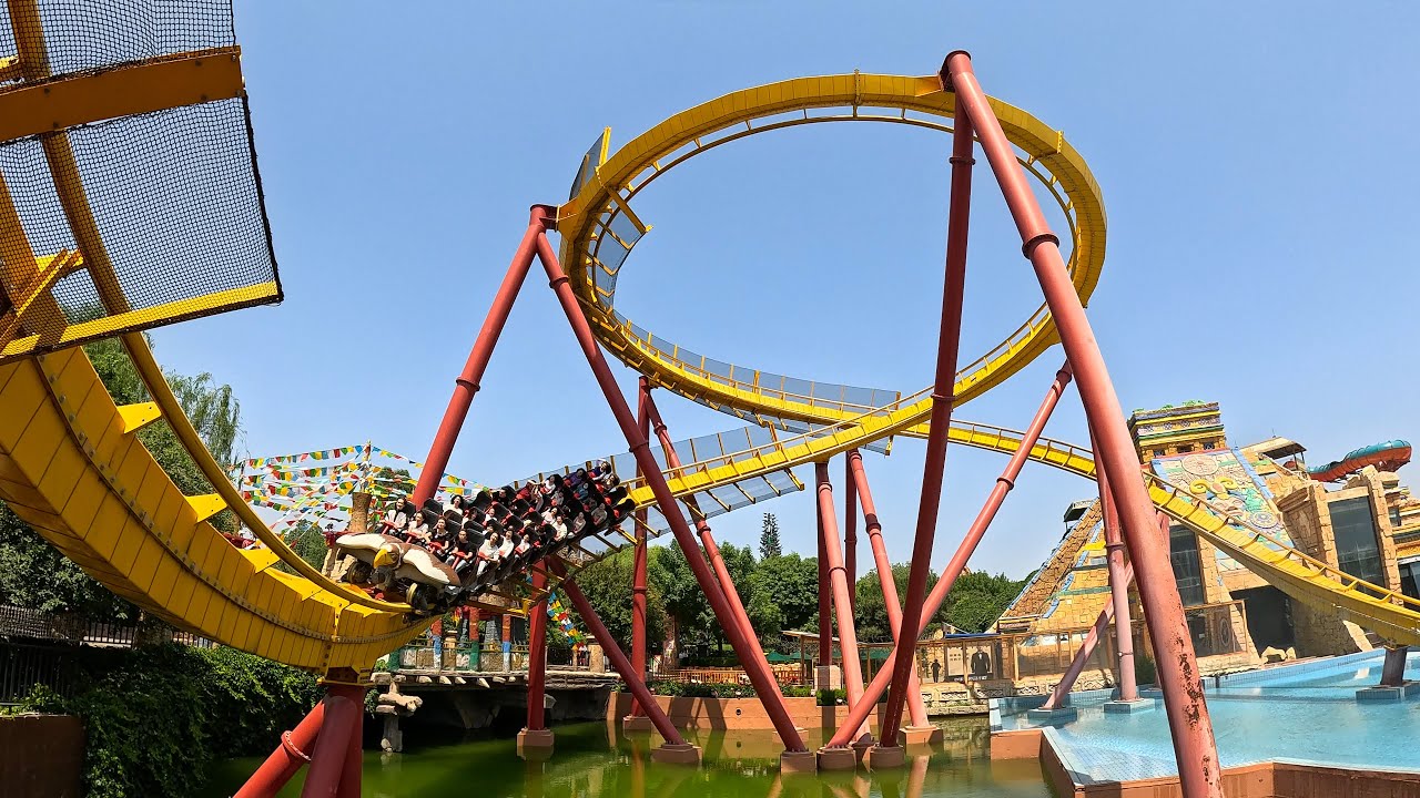Flight of the Himalayan Eagle Music Roller Coaster Off Ride Footage - Happy Valley Beijing