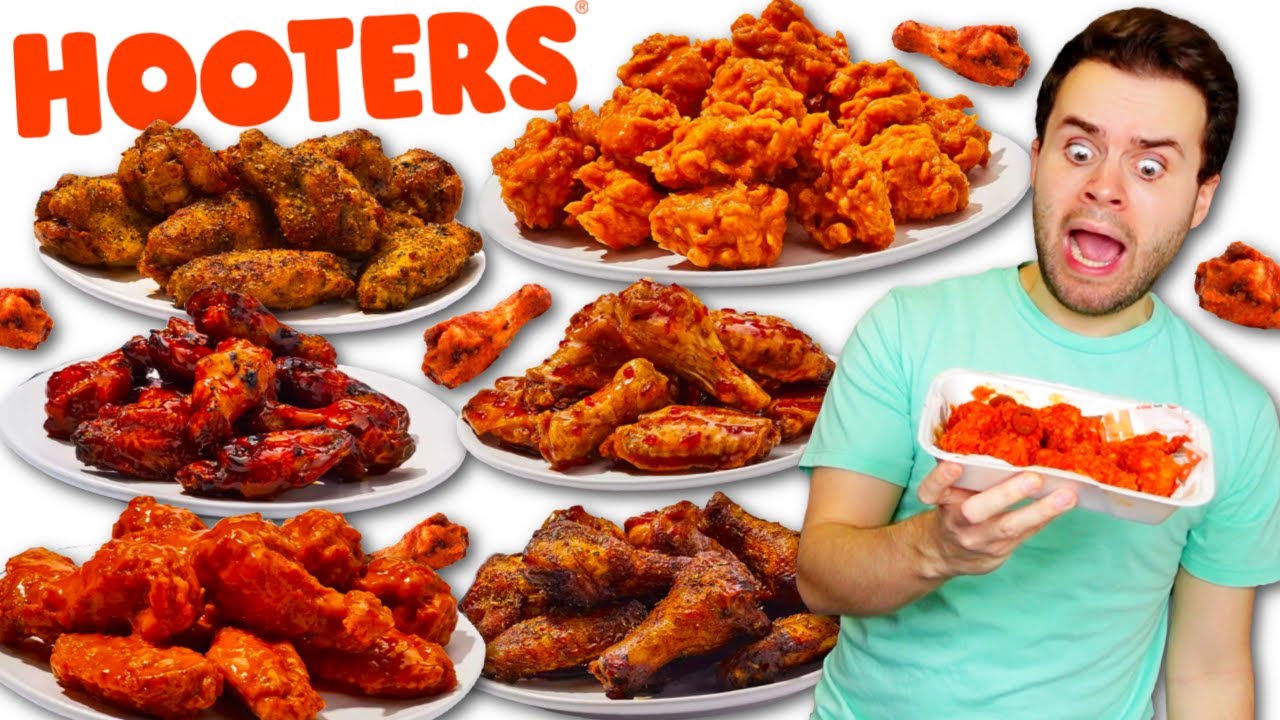 Я попробовал ВСЕ крылышки из HOOTERS! Какой вкус лучше? — Полный обзор меню!