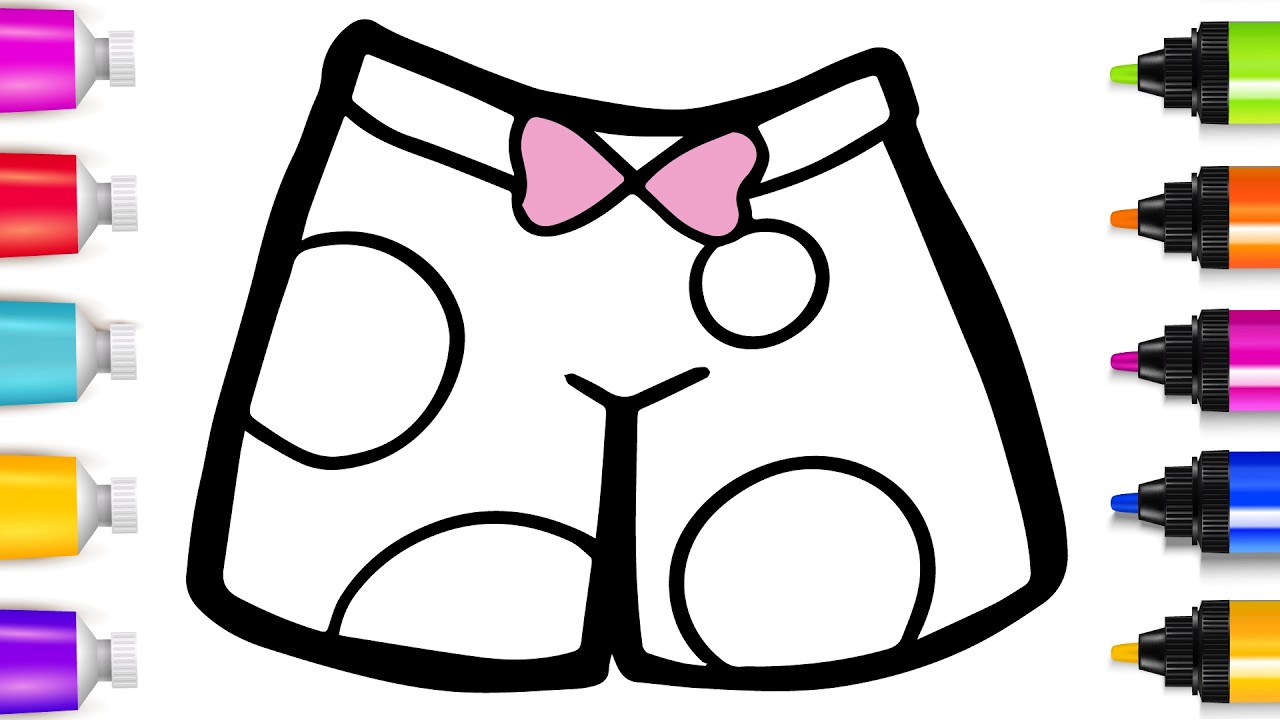 Drawing and Coloring a Cute Shorts | Easy Step By Step Tutorial